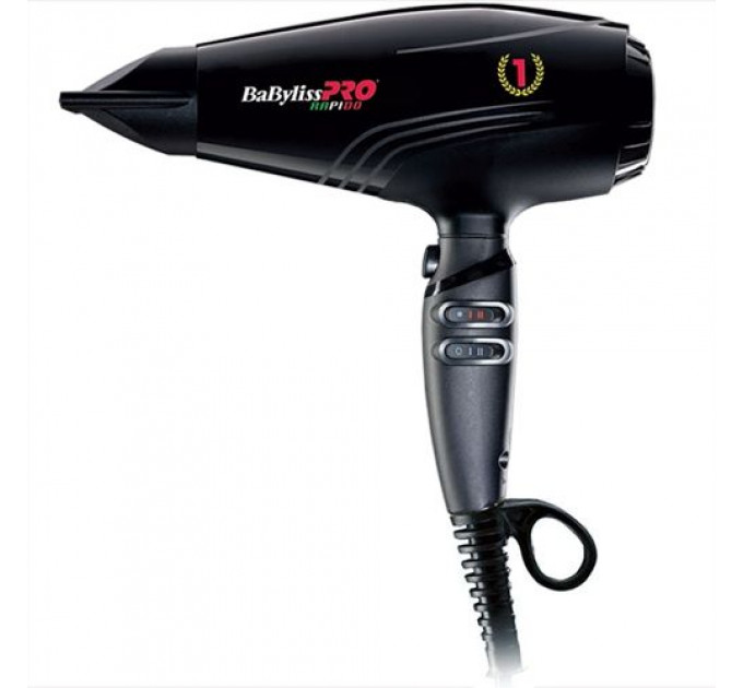 Фен для волосся BaBylissPRO Rapido EDM Black Ionic BAB7000IE 