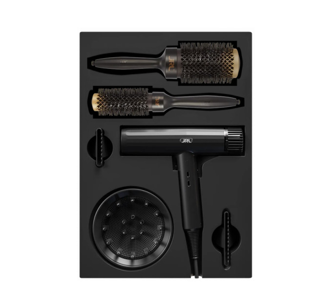 Набор Фен для волос JRL Forte PRO Black и 2 брашинга JRL-BR32 и JRL-BR53 в подарок (JRL-FP2401)