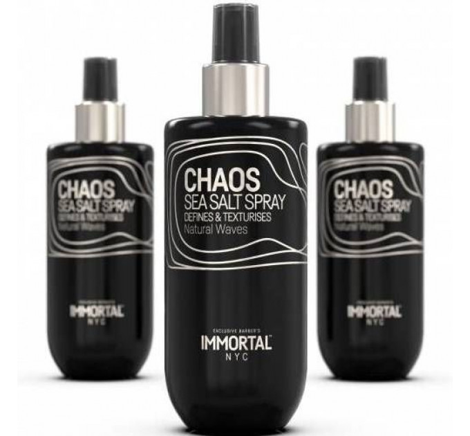 Сольовий матовий спрей для текстури та локонів Immortal NYC Chaos Sea Salt Spray (250ml) NYC-81