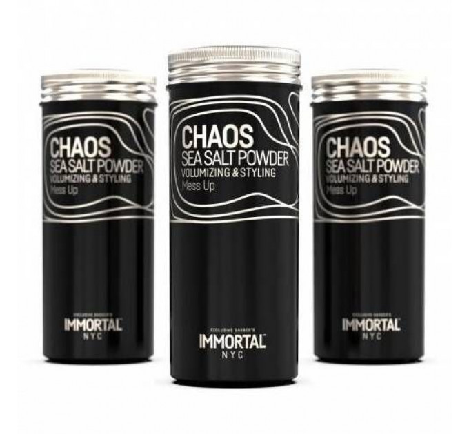 Порошковий сольовий віск для об'єму та укладання волосся Immortal NYC Chaos Sea Salt Powder (20g) NYC-82