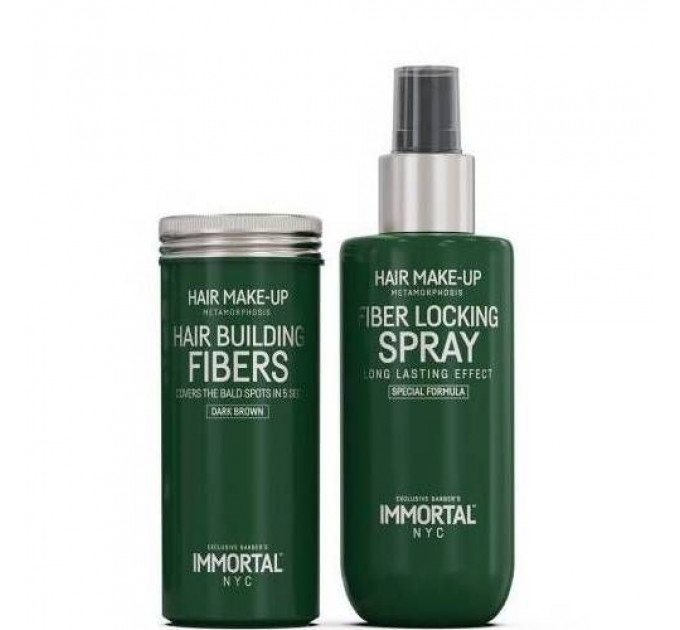 Набір для маскування сивини Immortal NYC Fiber Building Spray Black Set INF-134