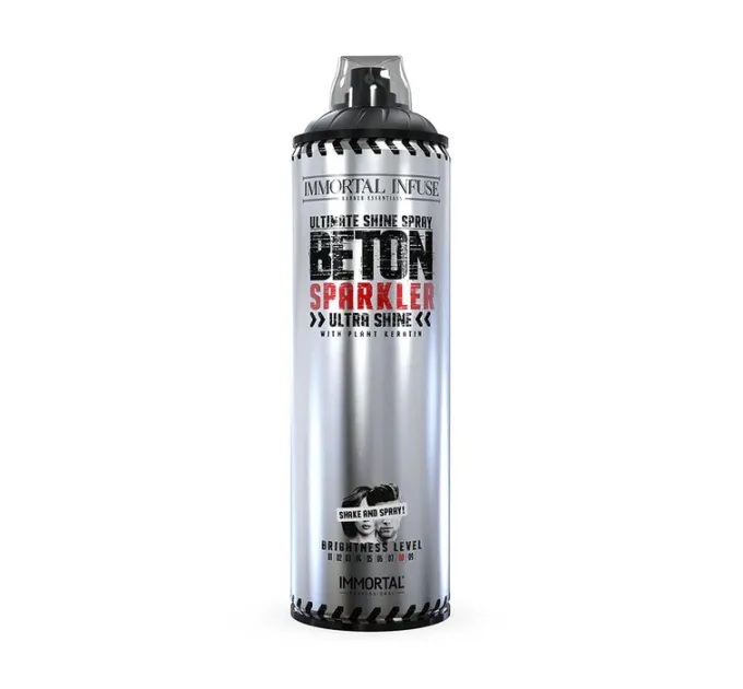 Спрей для укладання волосся блискучий Immortal Infuse Beton Sparkler Ultimate Shine Spray (500ml) INF-107