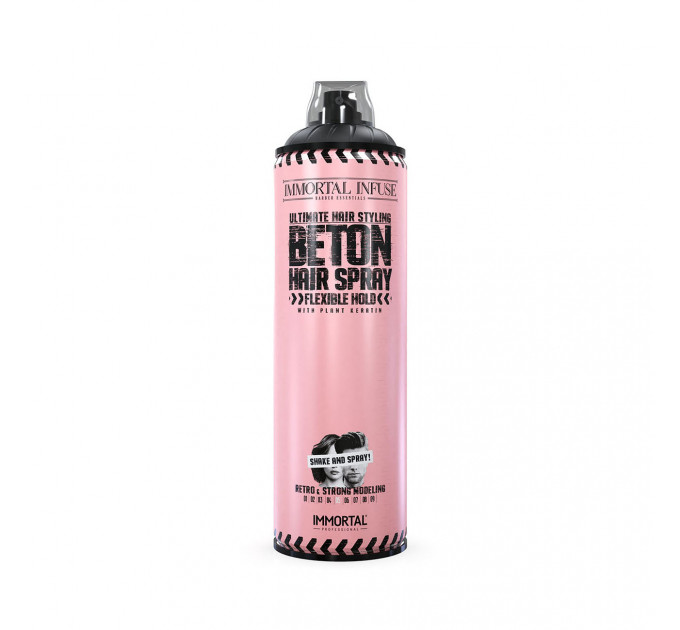 Лак для укладання волосся матовий Immortal Infuse Beton Flexible Hold Hair Spray (500ml) INF-75