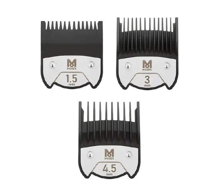 Набор магнитных насадок для машинок Moser Magnetic Premium Attachment Comb Set (1.5, 3, 4.5 мм) 1801-7010