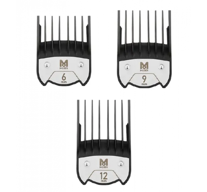 Набор магнитных насадок для машинок Moser Magnetic Premium Attachment Comb Set (6, 9, 12 мм) 1801-7020