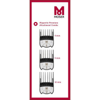 Набір магнітних насадок для машинок Moser Magnetic Premium Attachment Comb Set (6, 9, 12 мм) 1801-7020