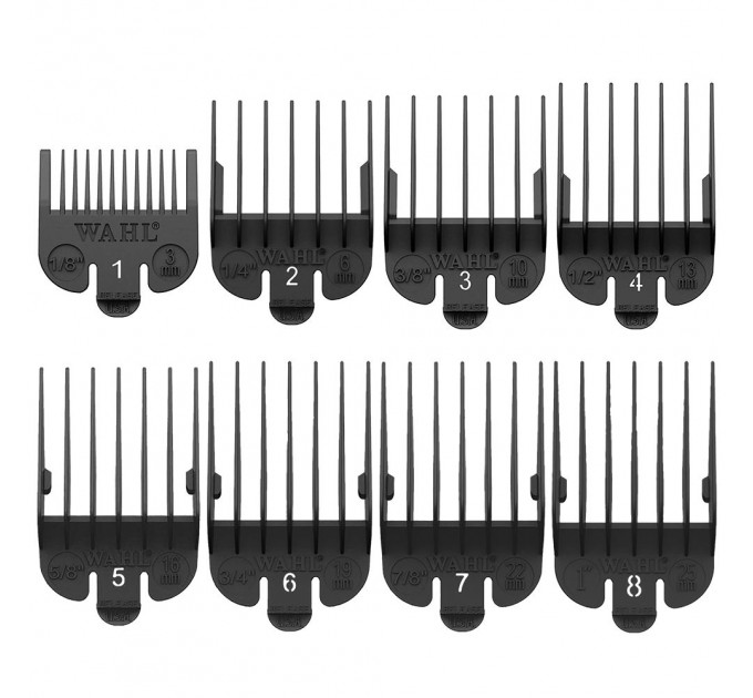 Набор насадок для машинок WAHL Black Cutting Guide Set (8шт.) 03170-500