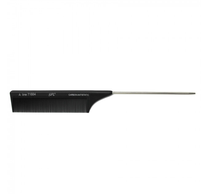 Гребінець-шпикуль із металевим хвостиком SPL Carbon Antistatic 71664