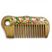Гребінець для волосся з художнім розписом SPL Wood Art Comb 1557