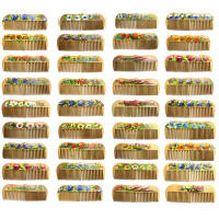 Гребінець для волосся з художнім розписом SPL Wood Art Comb 1558