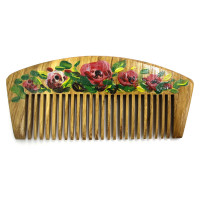 Гребінець для волосся з художнім розписом SPL Wood Art Comb 1561