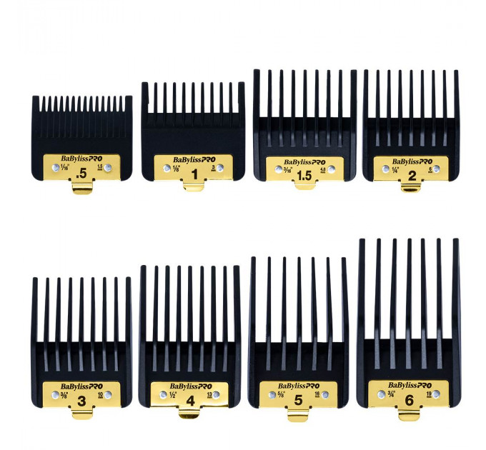 Набір насадок для машинок BaByliss PRO Premium Clipper Guards (8шт.) FXPCGE