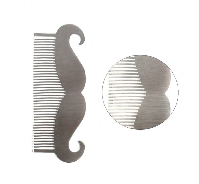 Металевий гребінець для вус та бороди SPL Metal Beard Comb 1194