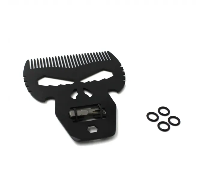 Барберський гребінець SPL Metal Barber Skull 1196
