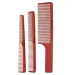 Набір гребінців для волосся BaByliss PRO Barberology™ x3 Red Comb Set M4343E
