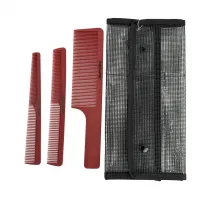 Набір гребінців для волосся BaByliss PRO Barberology™ x3 Red Comb Set M4343E