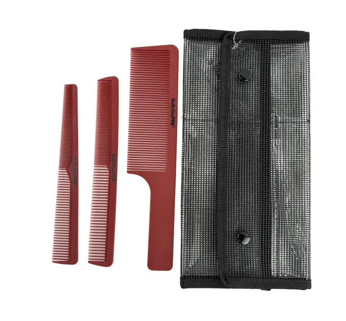 Набір гребінців для волосся BaByliss PRO Barberology™ x3 Red Comb Set M4343E
