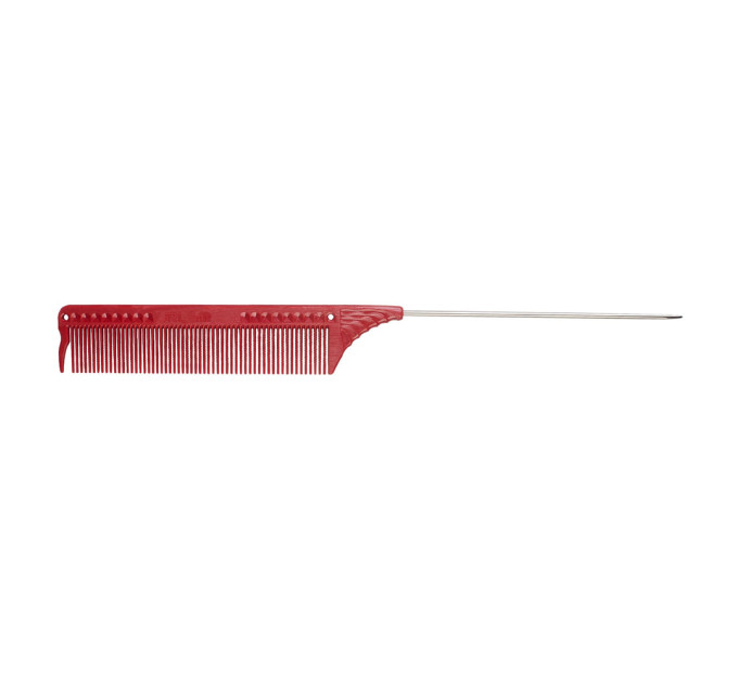 Гребінець-шпикуль з металевим хвостиком JRL Pin Tail Comb Red JRL-102