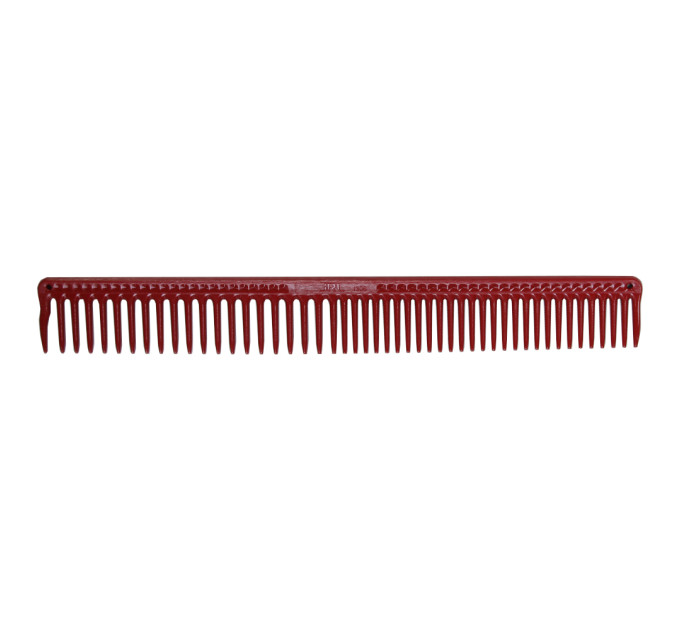 Расческа для длинных и тонких волос JRL Long Round Tooth Cutting Comb Red JRL-306
