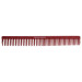 Расческа для длинных и тонких волос JRL Long Round Tooth Cutting Comb Red JRL-306