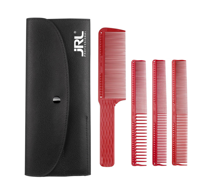 Набор расчесок для барбера JRL Barber Comb Set Red JRL-J001