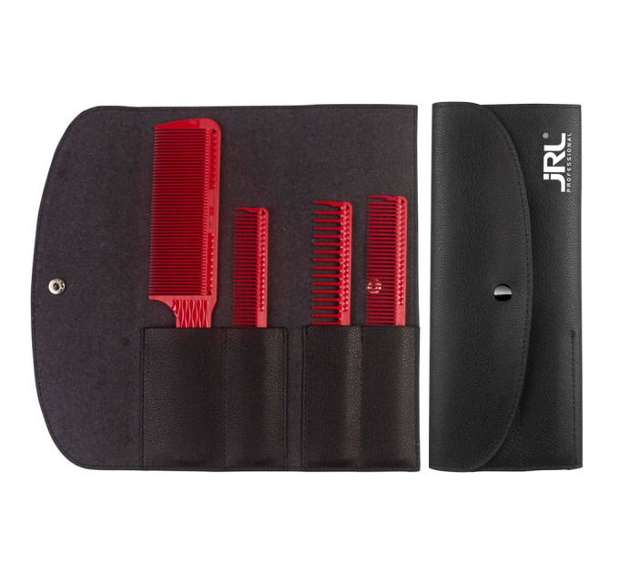 Набор расчесок для барбера JRL Barber Comb Set Red JRL-J001