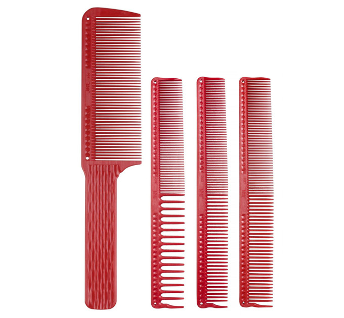 Набор расчесок для барбера JRL Barber Comb Set Red JRL-J001
