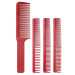 Набор расчесок для барбера JRL Barber Comb Set Red JRL-J001