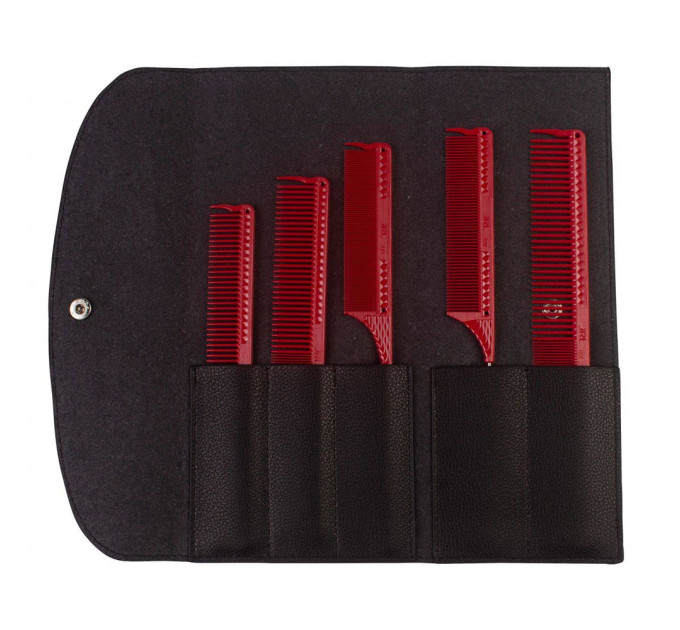 Набір гребінців для стилювання зачісок JRL Styling Comb Set Red JRL-J002