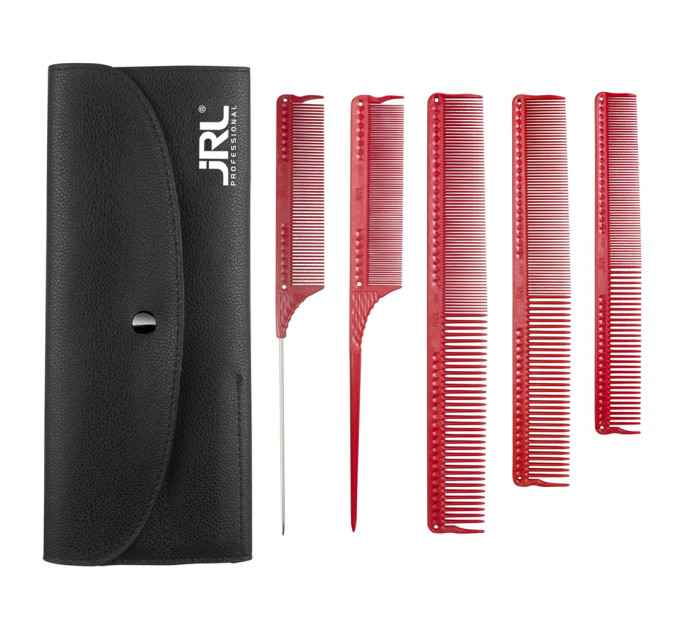 Набір гребінців для стилювання зачісок JRL Styling Comb Set Red JRL-J002