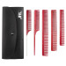 Набір гребінців для стилювання зачісок JRL Styling Comb Set Red JRL-J002