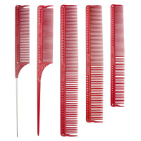 Набор расчесок для стилирования причесок JRL Styling Comb Set Red JRL-J002