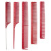 Набір гребінців для стилювання зачісок JRL Styling Comb Set Red JRL-J002