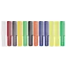 Набор расчесок для стрижки WAHL Colored Clipper Combs (12 шт.) 03206-200