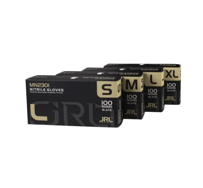 Рукавички нітрилові, ультраміцні, чорні JRL Nitrile Gloves (розмір S) JRL-MN2301S