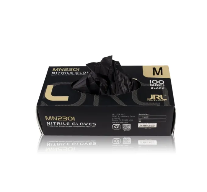 Рукавички нітрилові, ультраміцні, чорні JRL Nitrile Gloves (розмір M) JRL-MN2301M