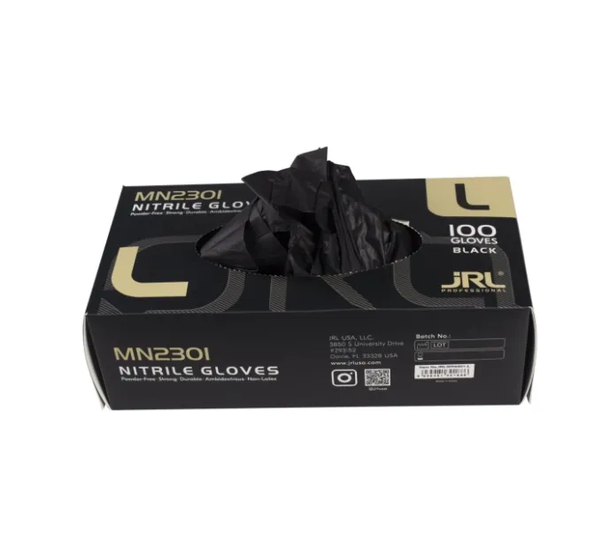 Перчатки нитриловые, ультрапрочные, черные JRL Nitrile Gloves (размер L) JRL-MN2301L