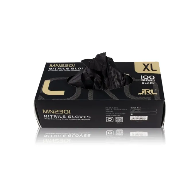 Перчатки нитриловые, ультрапрочные, черные JRL Nitrile Gloves (размер XL) JRL-MN2301XL