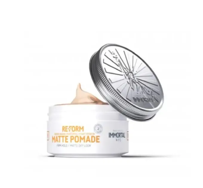 Реконструирующая матовая помада для волос с хранением цвета Immortal I'M Vegan Re-Form Matte Pomade (150ml) NYC-73