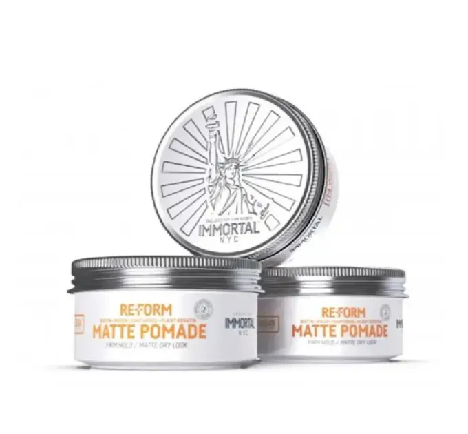 Реконструирующая матовая помада для волос с хранением цвета Immortal I'M Vegan Re-Form Matte Pomade (150ml) NYC-73