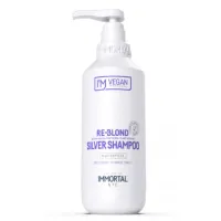 Шампунь против нежелательной желтизны волос Immortal I'M Vegan Re-Blond Silver Shampoo (500ml) NYC-64