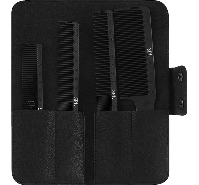 Набір гребінців для барбера SPL Barber Comb Set Black 13723