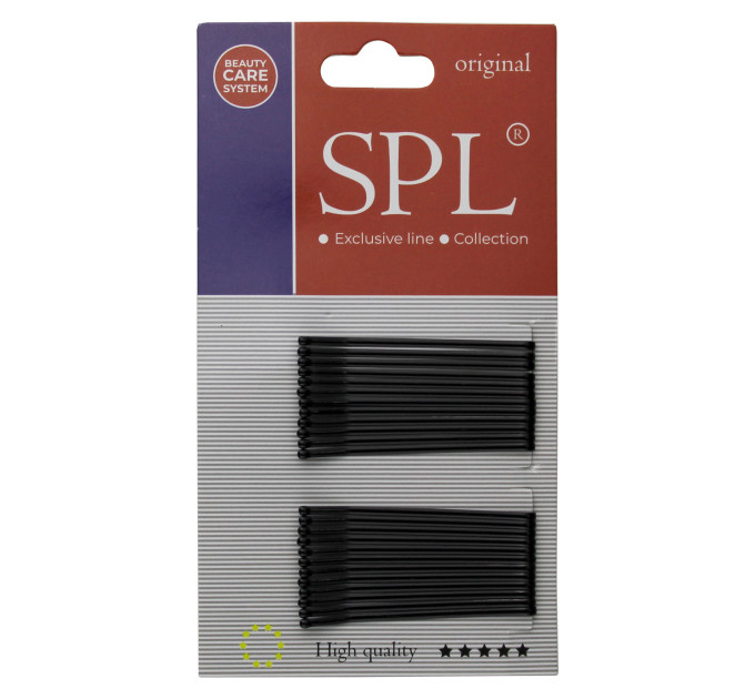 Невидимки для волосся SPL, чорні (5 см/24 шт) 3000-0050