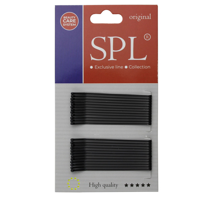 Невидимки для волосся SPL, чорні (6 см/24 шт) 3000-0060