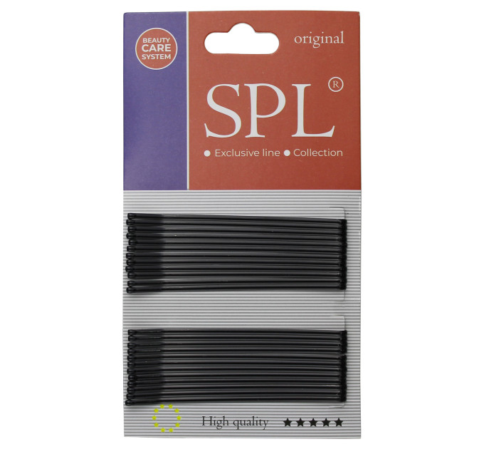 Невидимки для волосся SPL, чорні (7 см/24 шт) 3000-0070