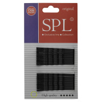 Невидимки для волосся SPL, фрезерні з двома кульками, чорні (5.5 см/24 шт) 3010-0055