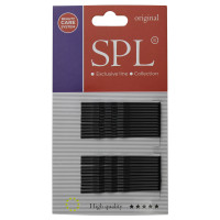 Невидимки для волосся SPL, фрезерні з однією кулькою, чорні (5.5 см/24 шт) 3020-0055
