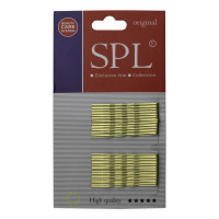 Невидимки для волосся SPL, фрезерні з однією кулькою, золоті (5 см/24 шт) 3022-0050