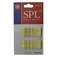 Невидимки для волосся SPL, фрезерні з однією кулькою, золоті (5.5 см/24 шт) 3022-0055