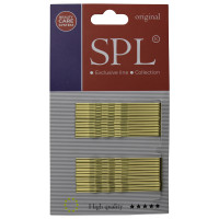 Невидимки для волосся SPL, фрезерні з однією кулькою, золоті (6 см/24 шт) 3022-0060
